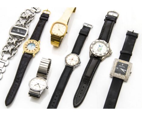 Seven vintage and modern watches, including a mid-sized Timex, a Sekonda and others (7) 