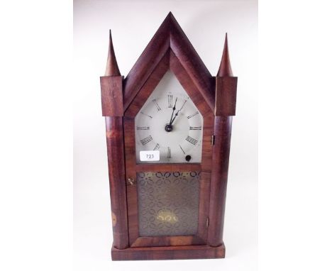 An American spire top shelf clock 