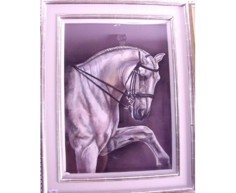 Danielle Allen - pastel portrait of a Lipizzaner horse, 67 x 47cm