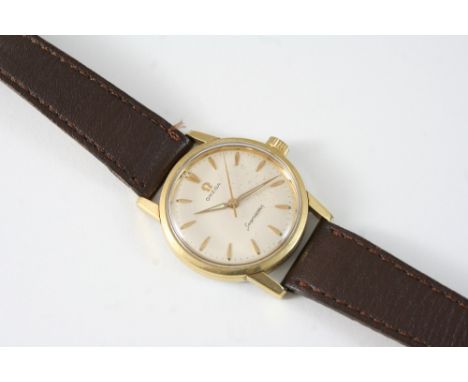 A GENTLEMAN'S STAINLESS STEEL AND GOLD PLATED SEAMASTER WRISTWATCH BY OMEGA the signed circular dial with dagger numerals and