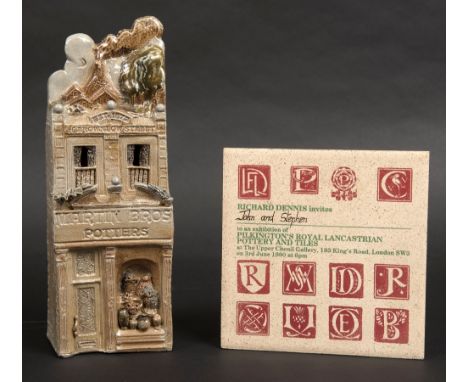 MARTINWARE POTTERY INTEREST - RICHARD DENNIS a very interesting stoneware representation of the Martin Brothers Shop. The sal