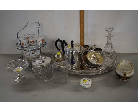 Mixed Lot: Various silver plated wares, Tuscan coffee cans and saucers and other assorted items