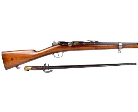 A French 11mm Model 1874 'Gras' bolt action service rifle, barrel 32 in. with ladder back sight, serial number 17445, recieve
