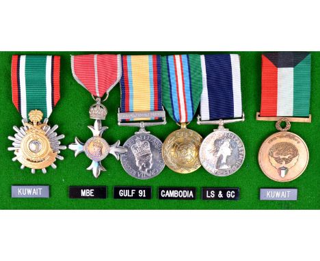 The M.B.E., Gulf and Cambodia group of six to Regulating Petty Officer Norman Gary Mansell R.N.: M.B.E., military; Gulf Medal