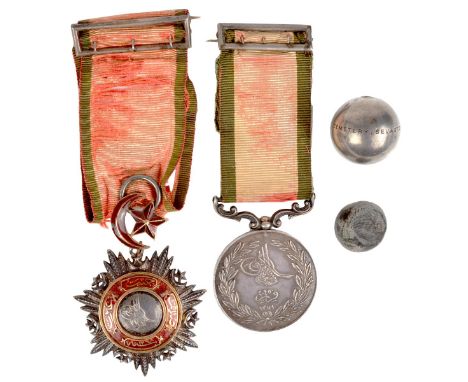 Two attributed to Major Henry Godley 28th Regiment of Foot: Turkey: Order of the Medjideih, Knight's Badge; Turkish Crimea Me