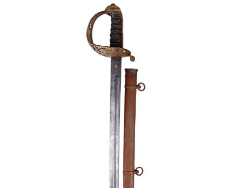 A Victorian Engineer Volunteer Corps officer's 1857 pattern sword, etched blade for the 1st City of London EVC, retailers nam