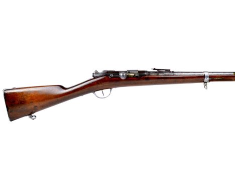 A French 11mm Model 1874 'Gras' bolt action service rifle, barrel 32 in. with ladder back sight, serial number 24286, recieve