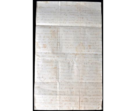 David Dixon Porter: an autograph letter from the future United States Navy Admiral, as a young boy, to his mother, dated June