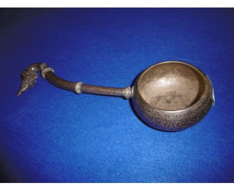 ORIENTAL SILVER LADLE