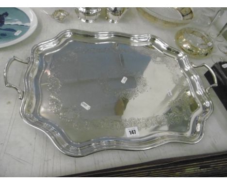 LARGE SILVER PLATED TRAY