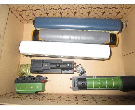 A model train set with two engines