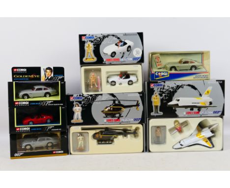 Corgi - A collection of boxed James Bond themed diecast model vehicles from various Corgi ranges. Lot includes Corgi Classics