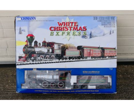 Bachmann - A G gauge White Christmas Electric train set #90076. Items appears to be in very good-excellent condition. Item co