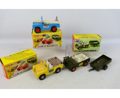 Tri-ang - Three tinplate vehicle from the Mini Hi-Way Series to include #TM6515 Window Cleaning Contractors, #TM6525 Utility 