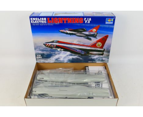 Trumpeter - A boxed 1:32 scale Trumpeter #02280 English Electric Lightning F.1 A/F.3 plastic model aircraft kit. The kit appe