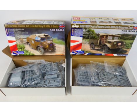 Gecko Models - Two boxed 1:35 scale plastic military model vehicles kits from Gecko Models. Lot consists of #35GM0064 British