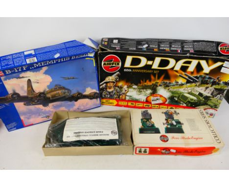 Revell - Airfix - 3 model kits to include #10300 1/72 D-Day 60th Anniversary set; contains 12 sealed bags with instructions a