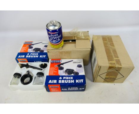 Draper Air Tools - Humbrol - A pair of #25989 6 Piece Air Brush Kit and a pair of #1950 six packs of Just Power Pack aerosol 