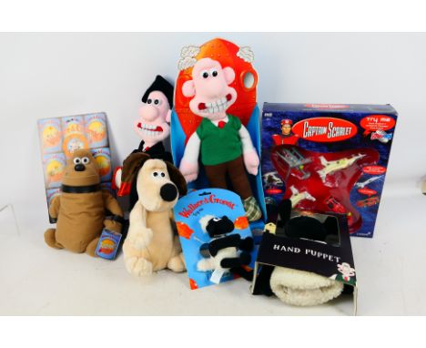 Born To Play - Ardmann - Vivid Imaginations - 6 x Wallace and Gromit plush's to include, 2x Wallace (one in graduation unifor