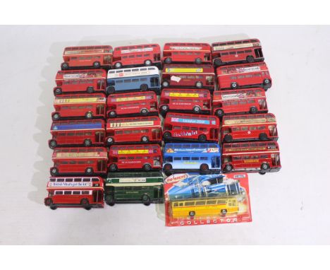 Corgi, Majorette, Realtoy, Hamleys, Other - 23 x predominantly unboxed die-cast model buses/coach - Buses appear in playworn 
