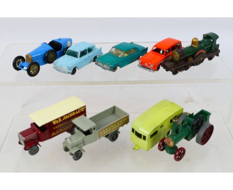 Matchbox - Morestone - A group of unboxed models including Leyland 4 Ton Van # 7, Ford Zephyr 6 # 33, Bugatti # 6, Berkeley C