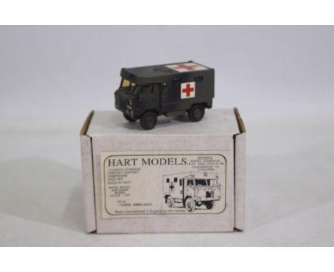 Hart Models - A white metal model of a 1/48 HT 42 1 Ton Ambulance. Item appear to be in excellent condition in a very good bo