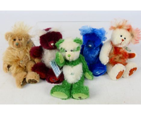 Haven Bears - A family of five Limited Edition miniature artist designed teddy bears, by Alison Beal of Haven Bears. Lot cons