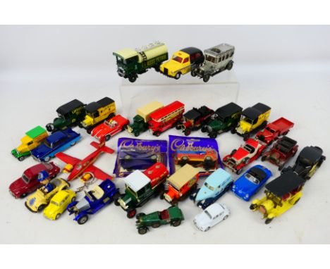 Matchbox - Dinky - Corgi - Lledo - 30 unboxed diecast vehicles in varying scales to include Beechcraft C55 Baron, 1912 Rolls 