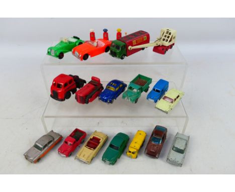 Matchbox - Tri-ang - Dinky Dublo - A group of unboxed vehicles including Vauxhall Cresta in grey over lilac # 22, Ford Zodiac
