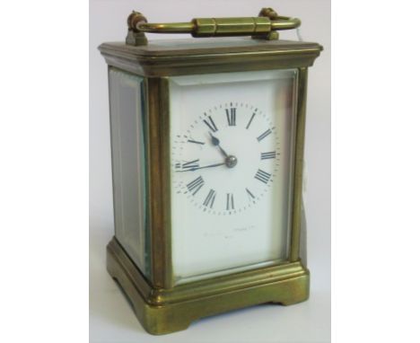A 19th century brass carriage clock. 