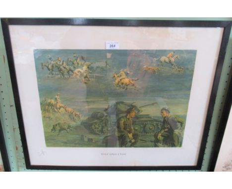 Snaffles, a framed and glazed coloured lithograph, ' Once upon a time'. Signed. 