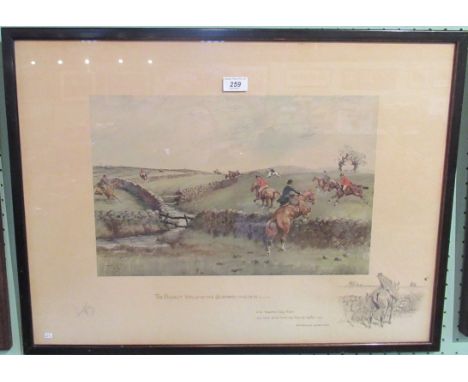 Snaffles, a framed and glazed coloured lithograph. 'The biggest walls in the cunthry was in it'. Signed. 