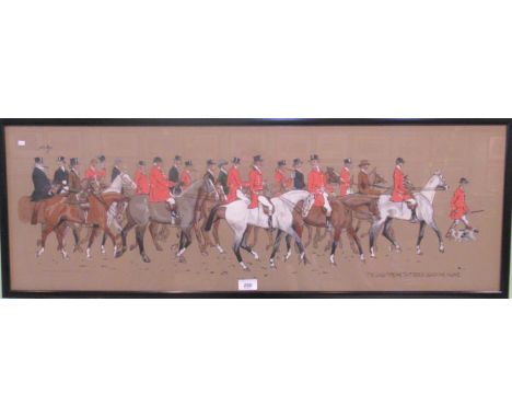 Snaffles, a framed and glazed coloured lithograph. 'The glad throng that goes laughing along'. 