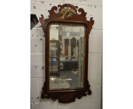 A Georgian style mahogany fretwork framed wall mirror.