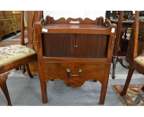 A George III mahogany tray top commode.