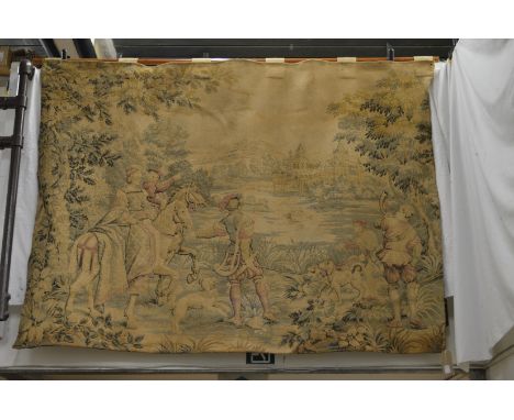 Reproduction hunting tapestry.