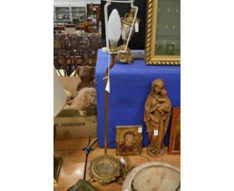 An ormolu table lamp.
