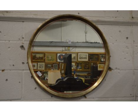 A circular mirror.