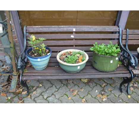A garden bench.