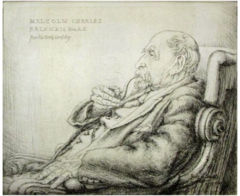 *AFTER PERCY JOHN DELF SMITH, RDI, (1882-1948, BRITISH)"Malcolm Charles Salaman - Hon - R E, for his 80th Birthday"black and 
