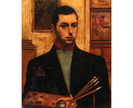 EWART, (20TH CENTURY, BRITISH)Self Portrait oil on canvas, signed and dated 52 top right 28 x 23ins 