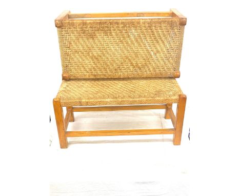 2 Vintage long  foot stools, approximate length of each 65 cm 