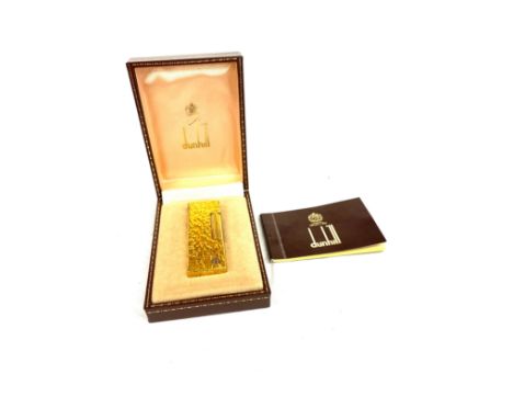 Boxed vintage Dunhill lighter, untested with paper work 