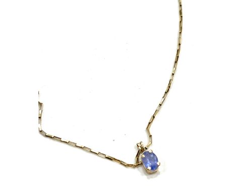 9ct gold chain with opal pendant