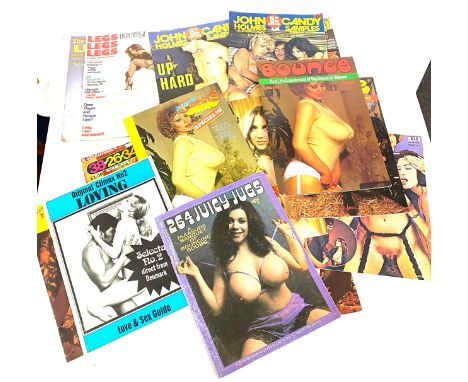 Selection of assorted vintage adult magazines 