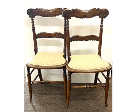 Pair vintage bedroom chairs 