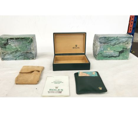 Vintage Rolex wristwatch box and paper work 