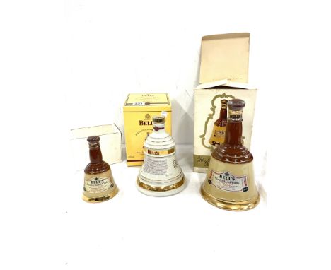 3 Bottle of vintage bells whisky, two&nbsp; boxed, both have contents