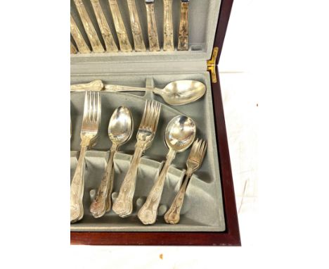 Cased vintage Viners cutlery set, some pieces missing 