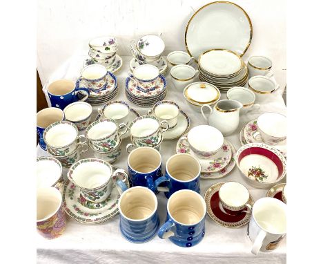Selection of pottery to include part tea services etc to inc makers Sutherland, Adderley, Elizabethan etc 